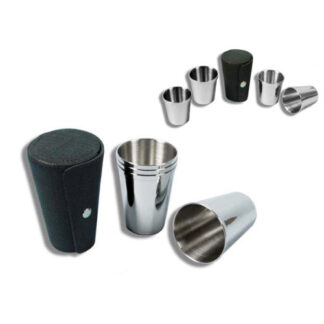 Trinkbecher mit Lederetui