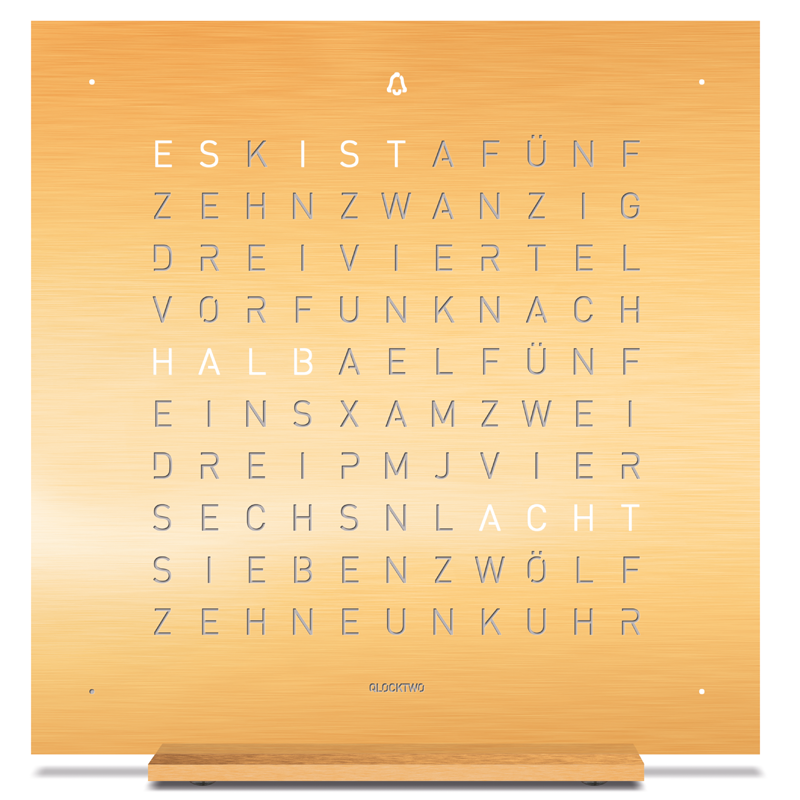 Image of Qlocktwo Touch Golden Legend - Deutsch