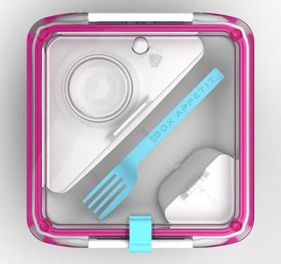 Image of Box Appetit Lunchbox - pink / weiss