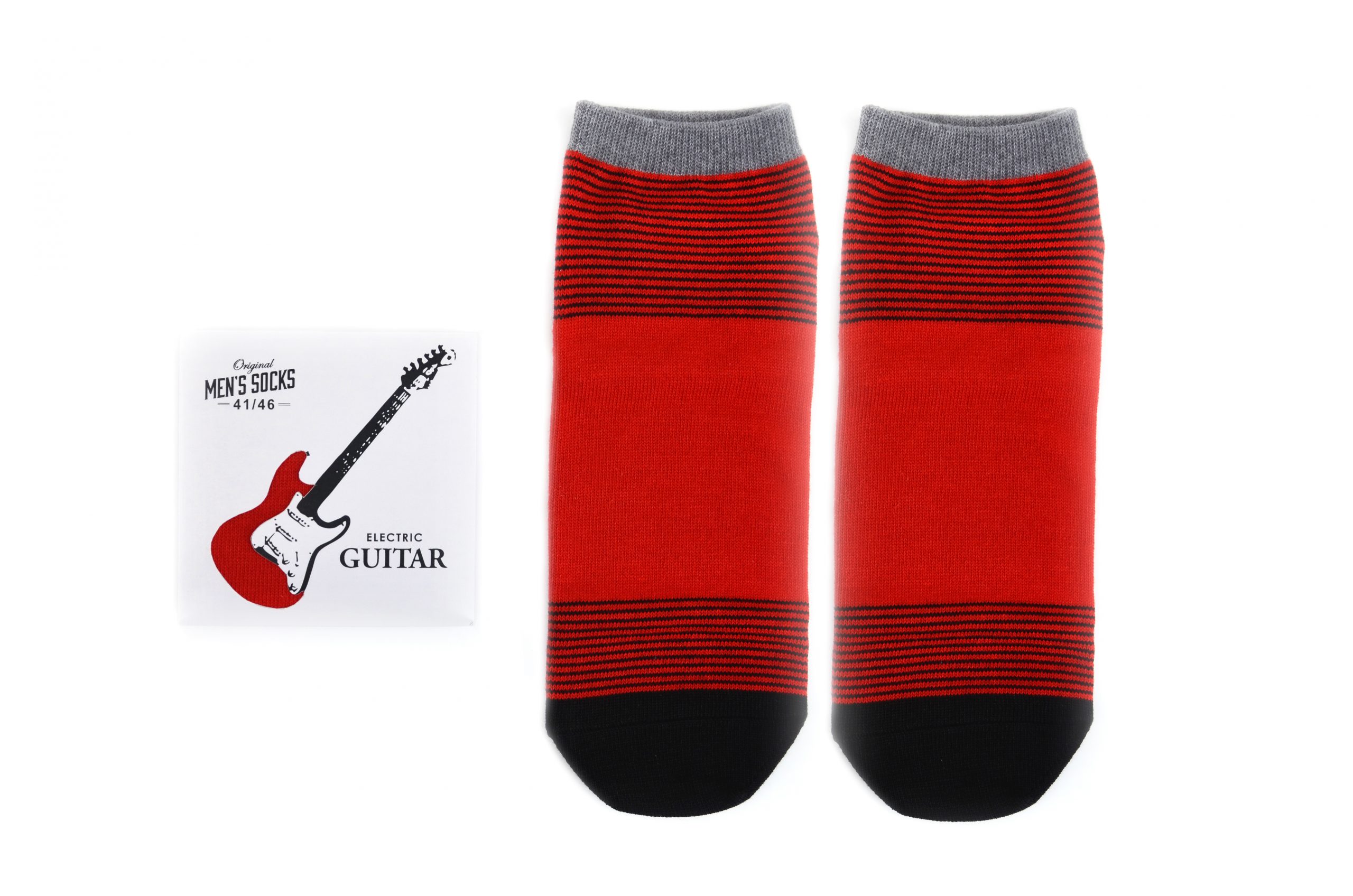 Image of Sukeno Men's Socks red Guitar