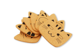 Korkuntersetzer Katzenfamilie