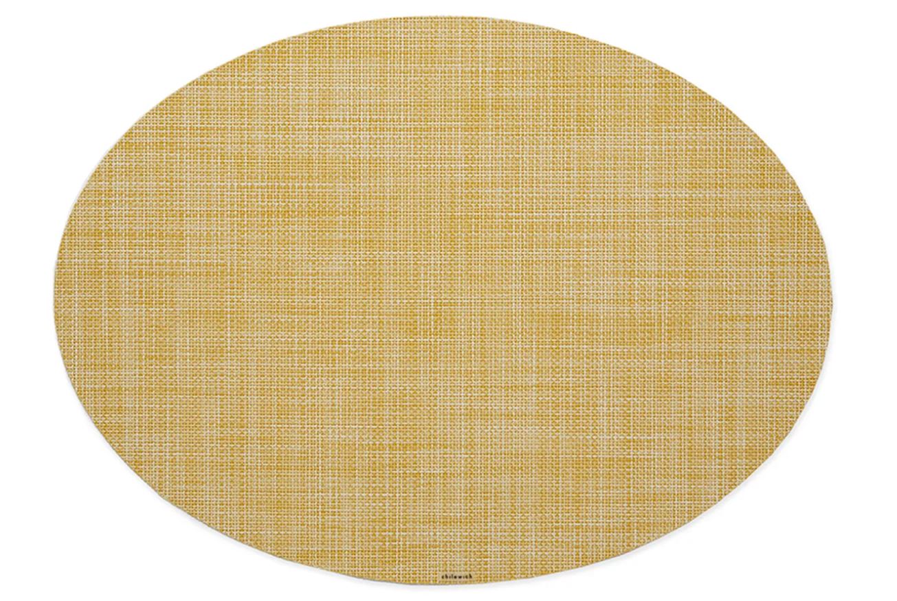 Tischset MiniBasketweave oval ochre
