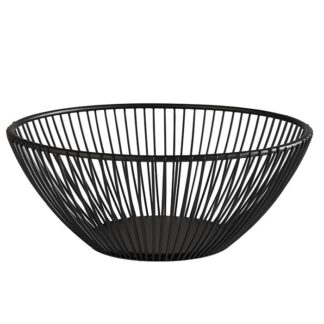Metallkorb SVART rund 20cm - schwarz