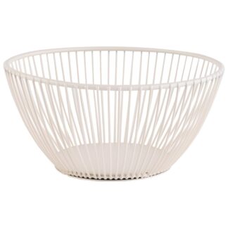 Metallkorb SVART rund 17,5cm - weiss