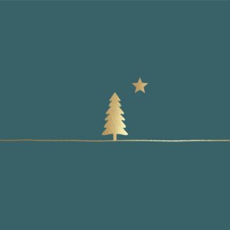 Servietten Pure Gold Tree forestgreen