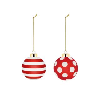 Weihnachtskugeln DELIGHT 2er Set rot