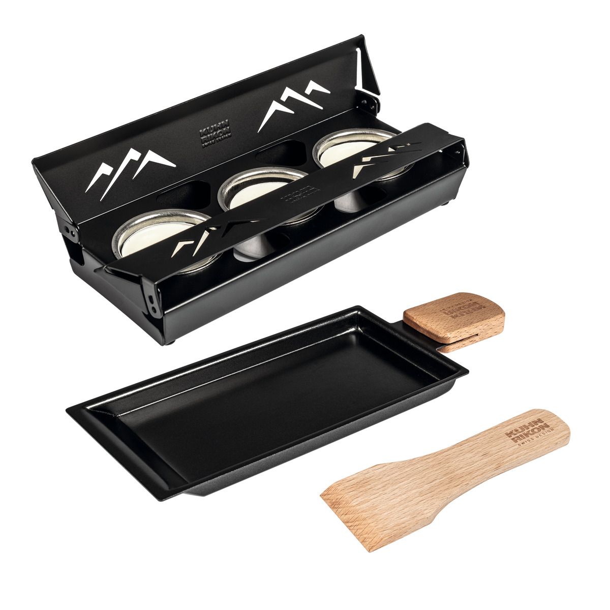 Raclette Set Mini "Berge" schwarz