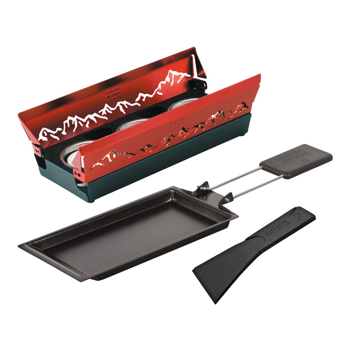 Raclette Set Mini "Alpenglühen" rot