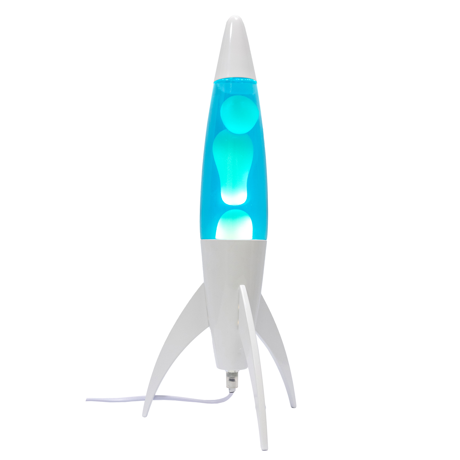 Lava Lampe ROCKET blue