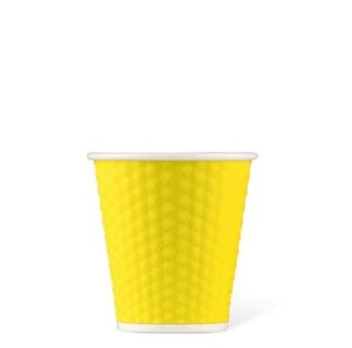 Kaffeebecher Wabenstruktur gelb