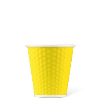 Kaffeebecher Wabenstruktur gelb