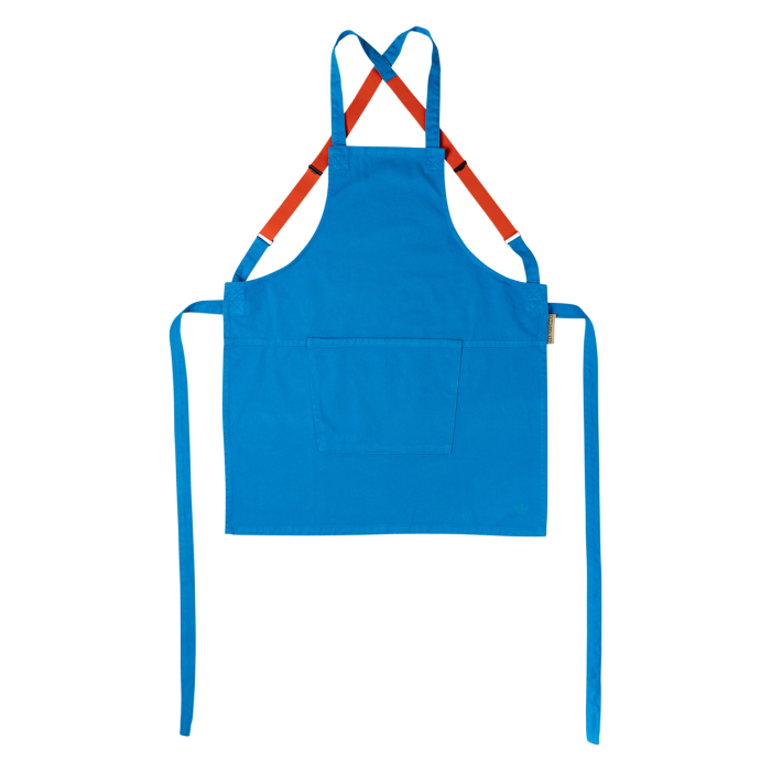 Latzschürze Canvas azurblau