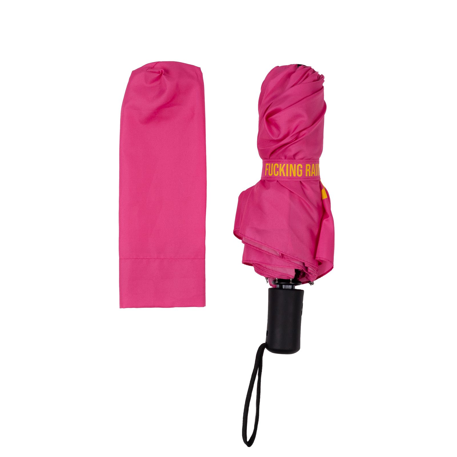 Taschen-Regenschirm Fucking rain pink – Bild 4