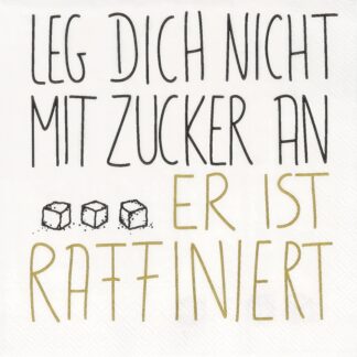 Cocktailservietten Zucker raffiniert