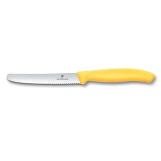 Tomatenmesser Wellenschliff gelb