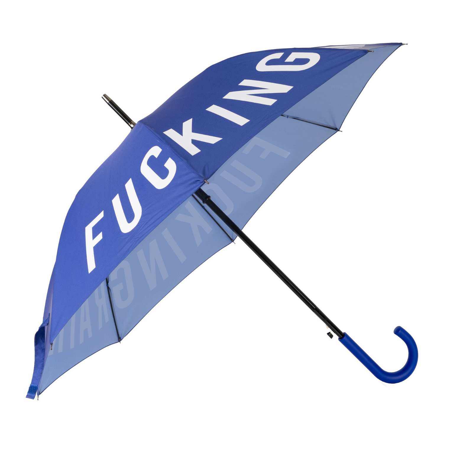 Regenschirm FUCKING RAIN blau