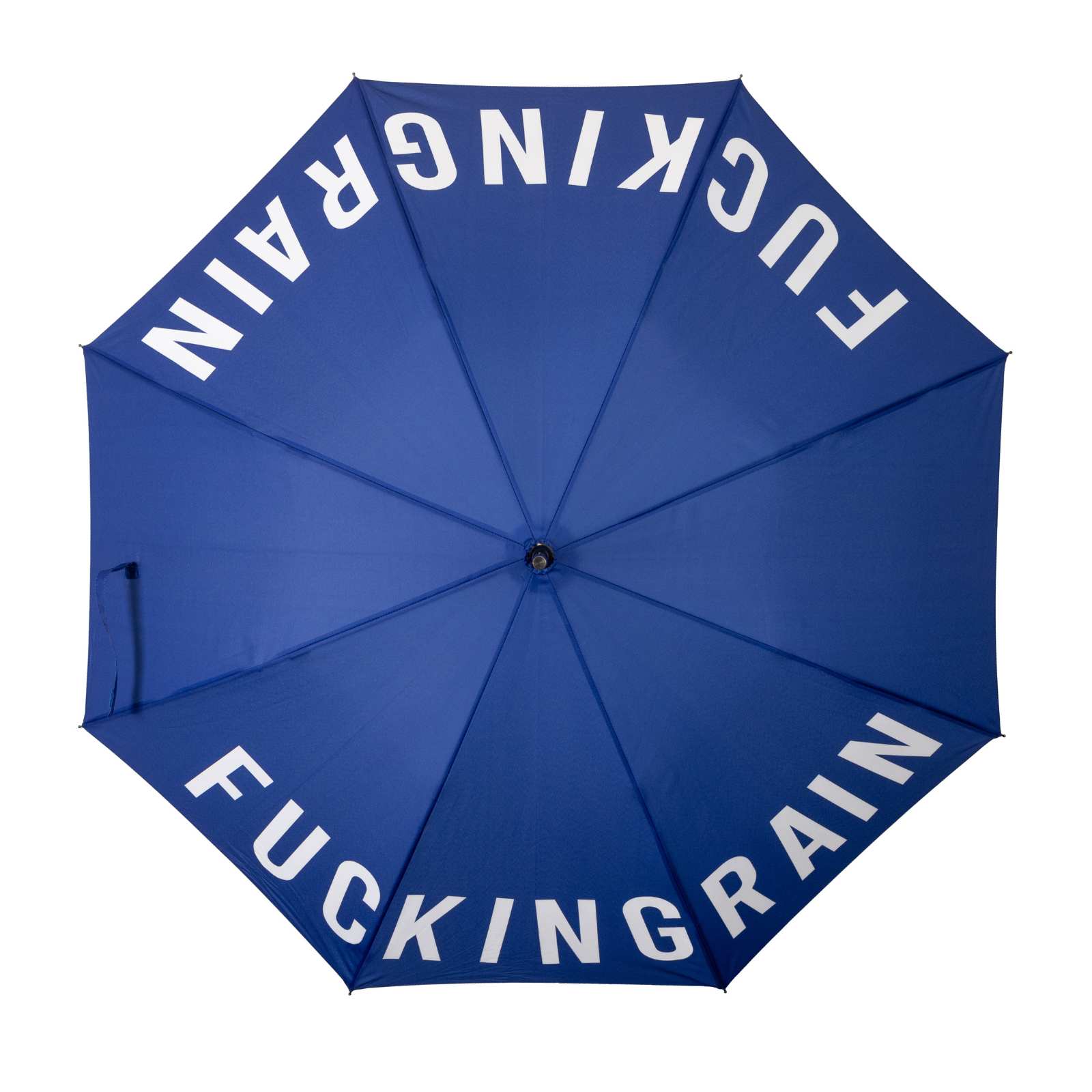Regenschirm FUCKING RAIN blau – Bild 2