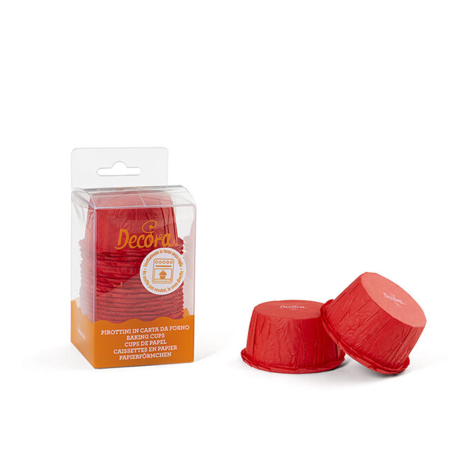 Muffin Papierbackförmchen Plissee rot
