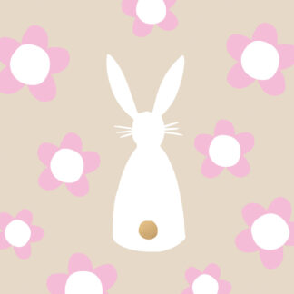 Servietten Flower Bunny creme