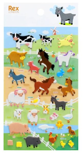 3D-Stickers Bauernhoftiere