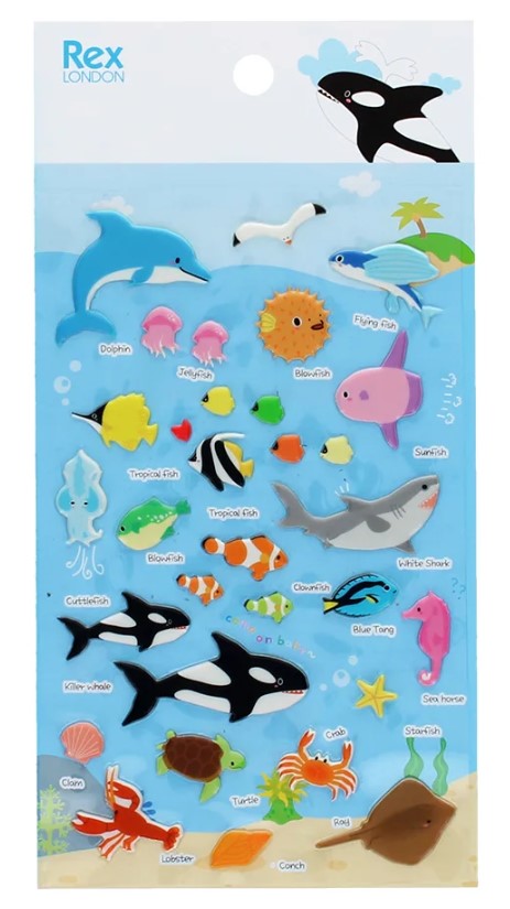 3D-Stickers Meerestiere