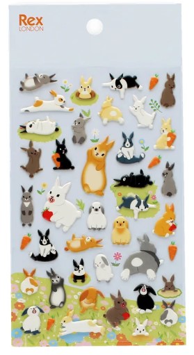 3D-Stickers Kawaii-Hase