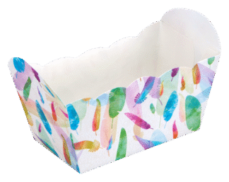 Mini-Cakeförmchen RAINBOW FEATHERS