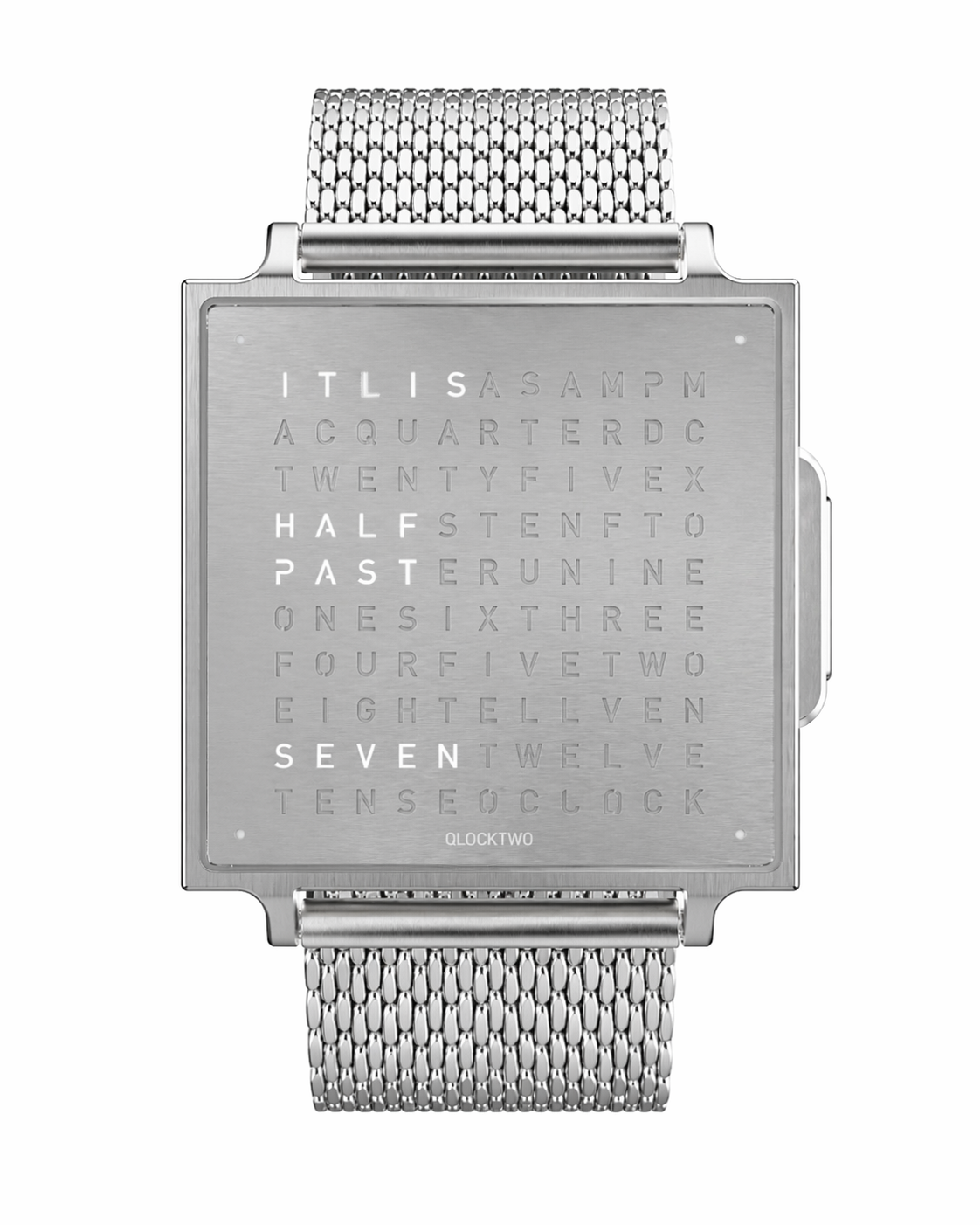 Qlocktwo W FR silber