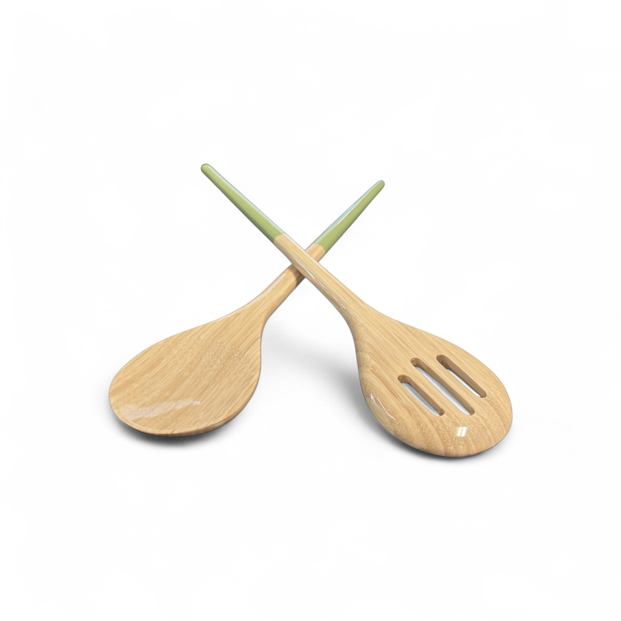Salatbesteck BAMBOO 32,5cm lindgrün