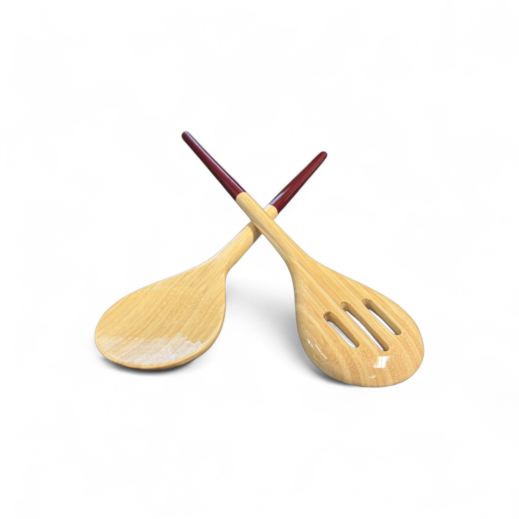 Salatbesteck BAMBOO 32,5cm rot