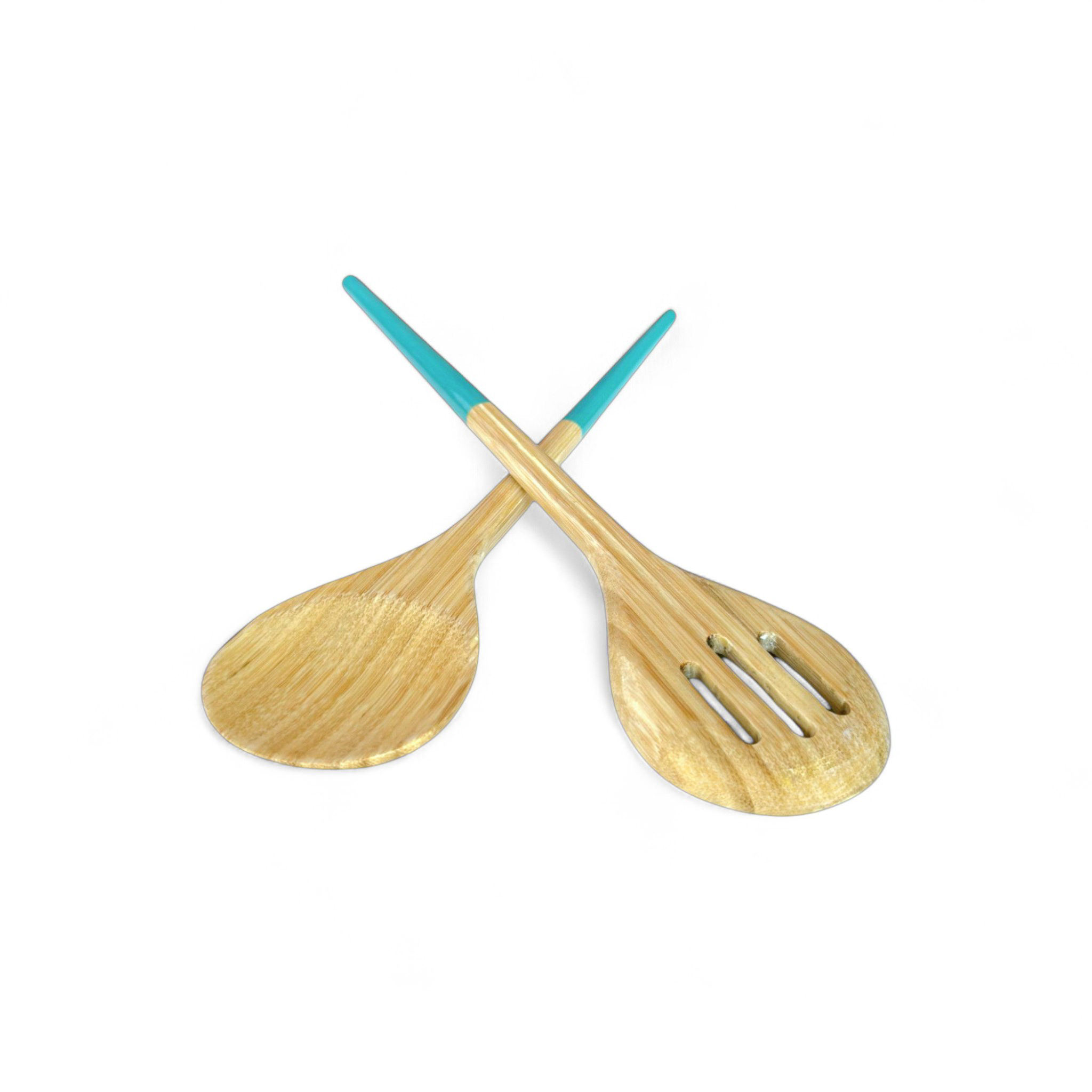 Salatbesteck BAMBOO 32,5cm hellblau