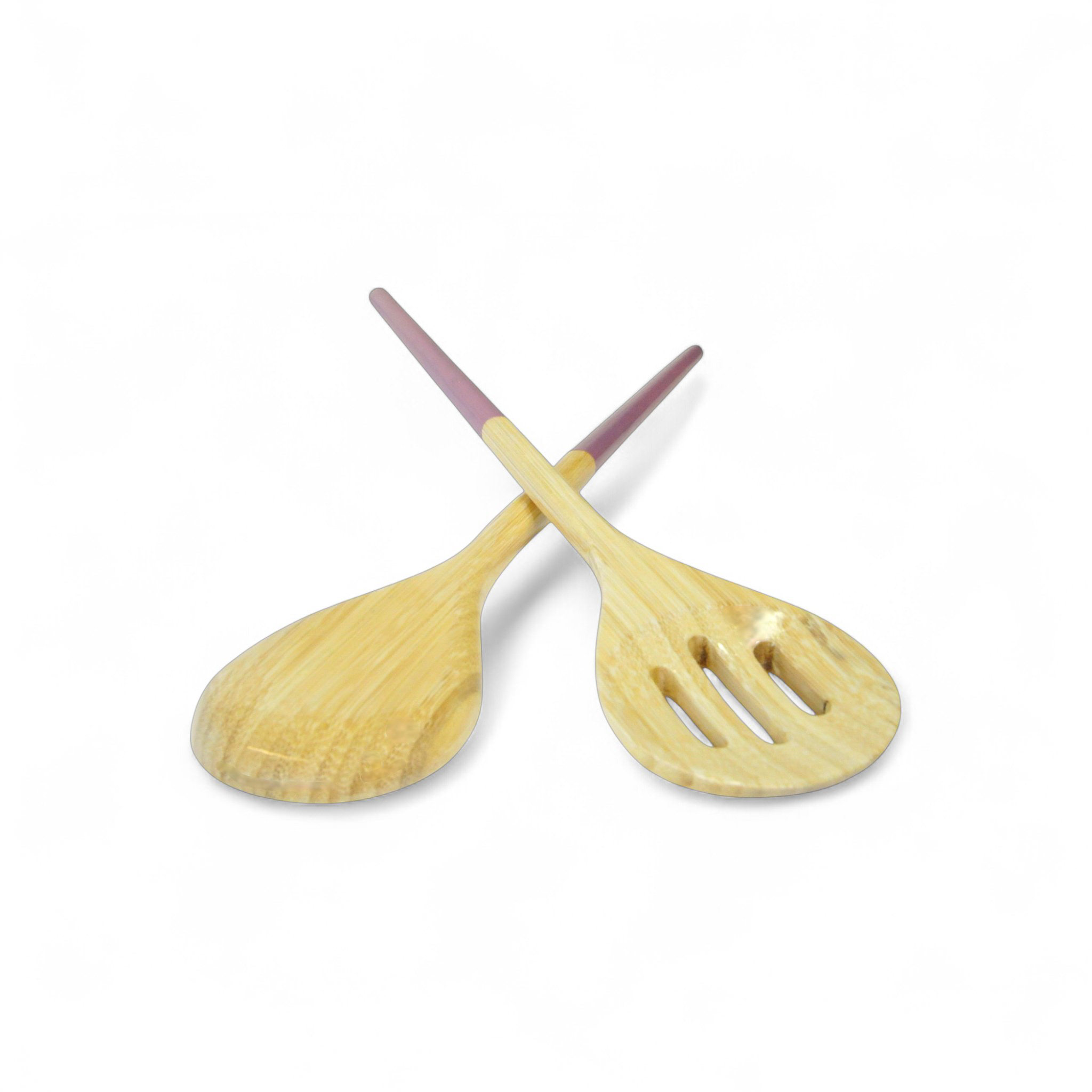 Salatbesteck BAMBOO 32,5cm mauve
